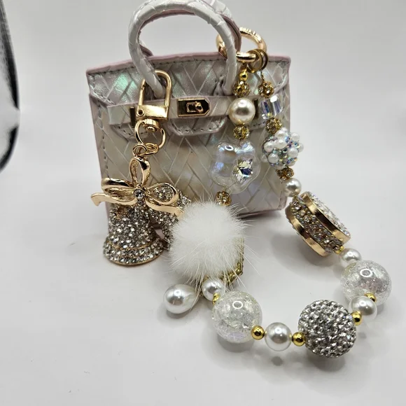 Iridescent Mini Handbag with Charm Bracelet - Picture 3 of 5